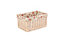 Red Hamper ST002R/2 Wicker Medium Antique Wash Garden Rose Lined Storage Basket