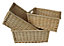 Red Hamper ST011-013 Wicker Set of 3 Kitchen Storage Basket