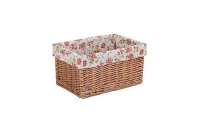 Red Hamper ST018R-4 Wicker Extra Large Double Steamed Garden Rose Willow Storage Baskets
