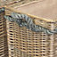 Red Hamper ST020-021 Wicker Set 2 Rectangular Rope Handled Log Baskets