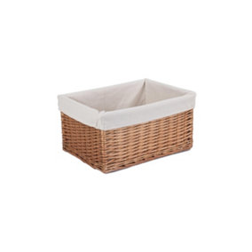 Red Hamper ST025/1 Wicker Small Lined Double Steamed Storage Basket