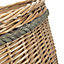 Red Hamper ST028 Wicker Medium Oval Rope Handled Log Basket