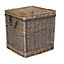 Red Hamper ST032 Wicker Square Rope Handled Log Storage Basket
