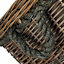 Red Hamper ST032 Wicker Square Rope Handled Log Storage Basket
