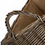 Red Hamper ST035/1 Wicker Small Antique Wash Rectangular Hessian Lined Basket