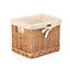 Red Hamper ST050 Wicker Small Deep Storage Basket with Cotton Lining