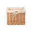 Red Hamper ST050 Wicker Small Deep Storage Basket with Cotton Lining
