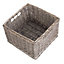 Red Hamper ST059 Wicker Medium Square Antique Wash Unlined Storage Basket