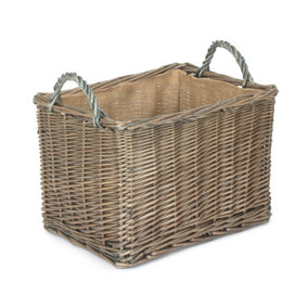 Red Hamper ST070 Brown Kindling Wood Wicker Basket