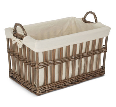 Red Hamper ST080/1 Wicker Small Malmo Openwork Laundry Storage Basket