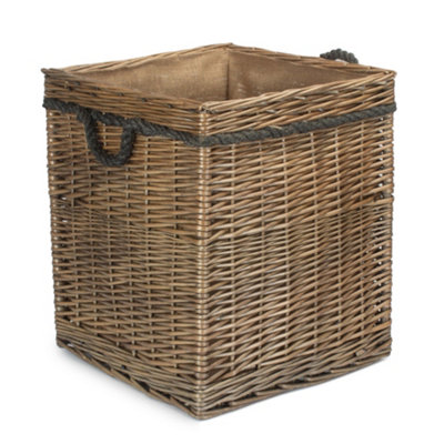 Red Hamper - Cesto in Vimini con Manici in Corda, Misura XL, 44 x 72 x 57 cm, Colore: Marrone
