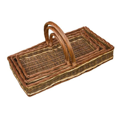 Red Hamper T003/HOME Wicker Set of 3 Windermere Garden Trugs