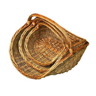 Red Hamper T011/HOME Wicker Set of 3 Wentworth Garden Trugs DIY at B&Q
