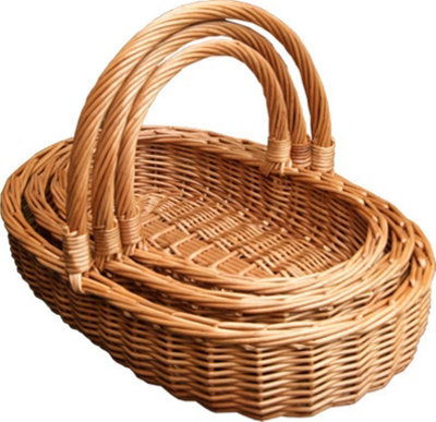 Red Hamper T027/HOME Wicker Set of 3 Harrogate Garden Trugs