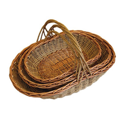 Red Hamper T033/HOME Wicker Set of 3 Wisley Garden Trugs