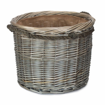 Red Hamper W048 Wicker Large Rope Handled Antique Wash Round Log Basket Price Comparisons | Compare The Build
