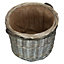 Red Hamper W048 Wicker Large Rope Handled Antique Wash Round Log Basket
