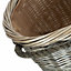 Red Hamper W048 Wicker Large Rope Handled Antique Wash Round Log Basket