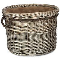 Red Hamper W049 Wicker Extra Large Rope Handled Antique Wash Log Basket
