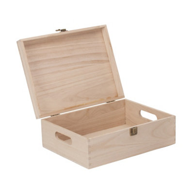 Red Hamper WB001U Wood 30cm Wooden Bottle Carrier Box