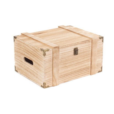 Red Hamper WB007 Wood 6 Bottle Wooden Wine Chest