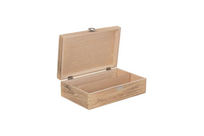 Red Hamper WB042 Wood Two Bottle Oak Effect Wooden Box