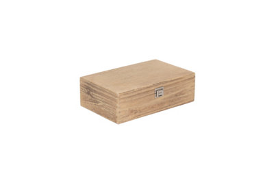 Red Hamper WB042 Wood Two Bottle Oak Effect Wooden Box