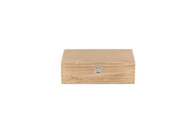 Red Hamper WB042 Wood Two Bottle Oak Effect Wooden Box
