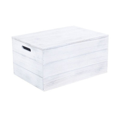 Large white wooden box deals
