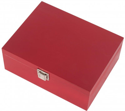 Red Hamper WB069 Red Wooden Storage Box