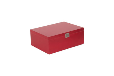 Red Hamper WB070 Wood 36cm Red Wooden Storage Box