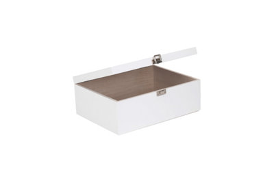 Red Hamper WB072 36cm White Wooden Storage Box
