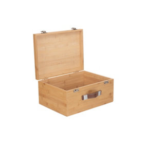 Red Hamper WB076 Wood Large Bamboo Storage Box