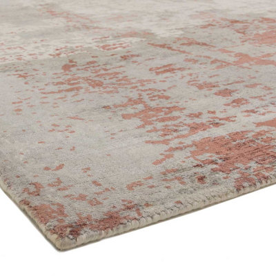 Red Handmade Luxurious Modern Abstract Rug Easy to clean Living Room ...