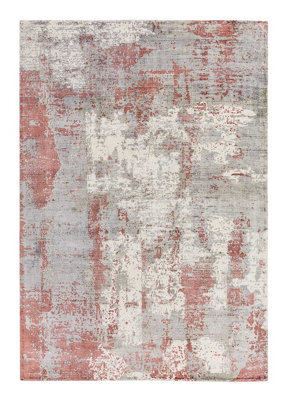 Red Handmade Luxurious Modern Abstract Rug Easy to clean Living Room ...