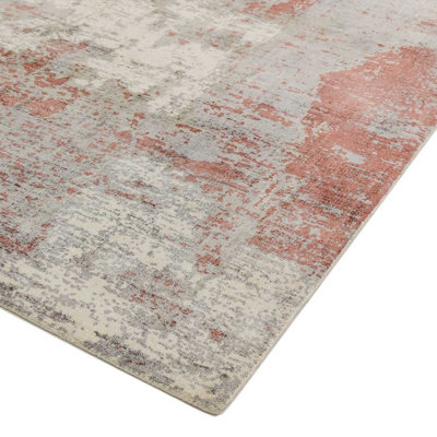 Red Handmade Luxurious Modern Abstract Rug Easy to clean Living Room and Bedroom-160cm X 230cm
