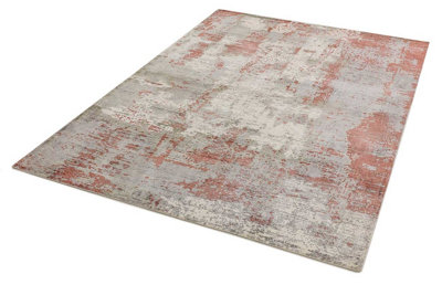 Red Handmade Luxurious Modern Abstract Rug Easy to clean Living Room and Bedroom-160cm X 230cm