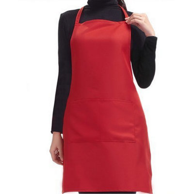 Red Kitchen Apron & Front Pocket