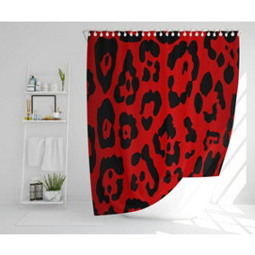 Red Leopard Print (Shower Curtain) / Default Title