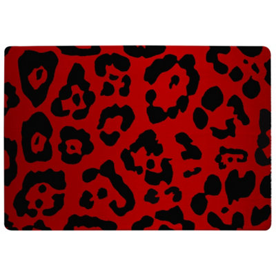 Red Leopard Print Special Soft Home Rug