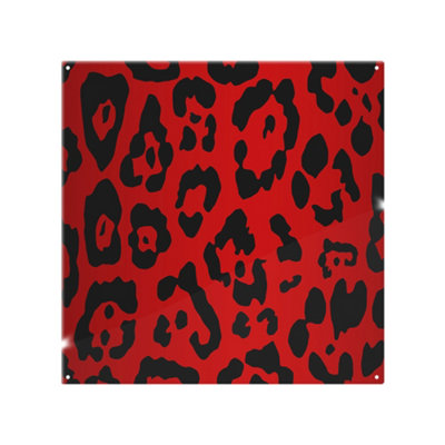 Red Leopard Print Splash Back designer style