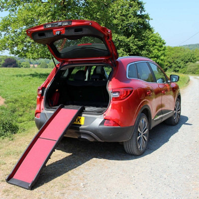 Red Lightweight Folding Travel Pet Ramp
