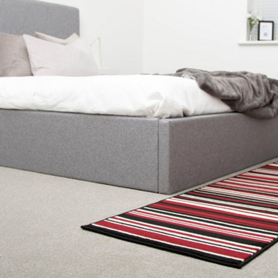 Red Lines Hard Wearing Runner Mat - Texas - 60x600CM (2'X20')