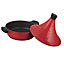 Red Moroccan Tagine Pot Non Stick Aluminium Induction Casserole Baking Cooking Pan Cookware