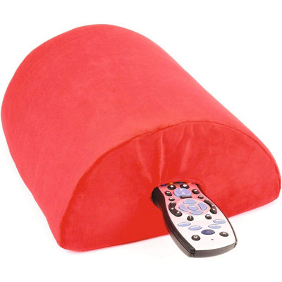 Red Multipurpose Memory Foam Pillow - Neck, Lumbar or Knee Support Cushion or Foot Rest - Measures 14 x 28 x 36cm