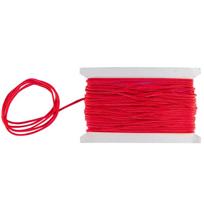 Red Nylon Cord 1.2mm Braided Rope, 10 Metres