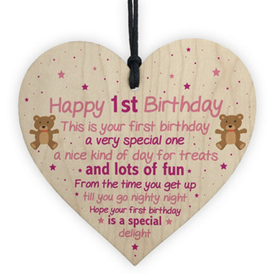 Red Ocean 1st Birthday Gift For Daughter 1st Birthday Card 1st