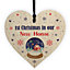 Red Ocean 1st First Christmas In New Home Wood Heart Housewarming Present Hanging Christmas Bauble Gift