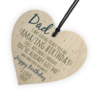 Holz-Herz Deko „A Daughter‘s First Love“ – 10x10 Cm, Geburtstagsgeschenk Für Papa