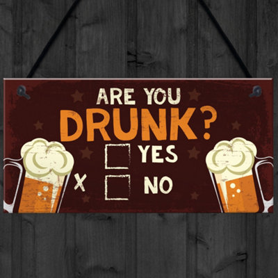 RED OCEAN Targa da parete con scritta Alcohol Signs For Garden Shed SummerHouse (lingua italiana non garantita